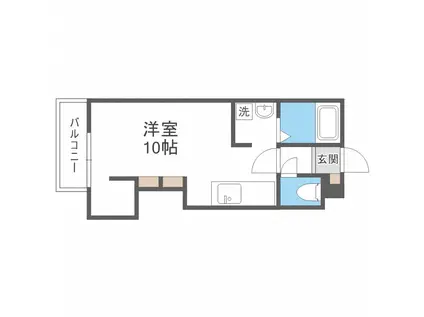 アルファレジデンス北22条(ワンルーム/5階)の間取り写真