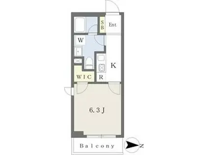 ルミナス駒場(1K/3階)の間取り写真