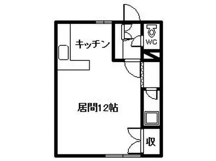 フォーブル神楽(ワンルーム/1階)の間取り写真