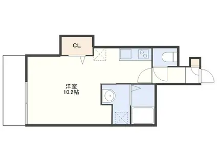 LINOCA魚の町(ワンルーム/6階)の間取り写真