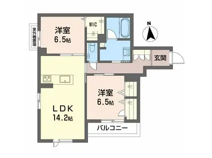 地下鉄鶴舞線 上前津駅 徒歩8分 4階建 新築(2LDK/4階)の間取り写真
