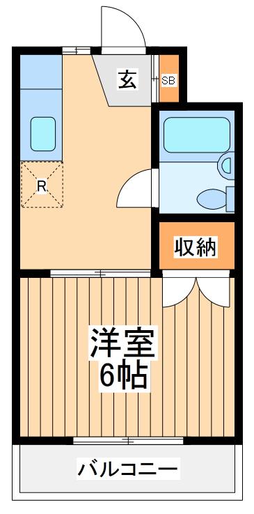 コーポエスティ(1K/2階)の間取り写真