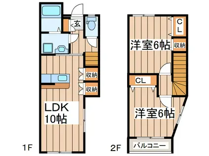 バウ・サト・レ(2LDK/1階)の間取り写真
