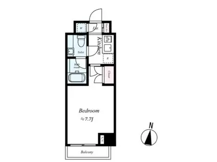 クロスベル森下(1K/3階)の間取り写真