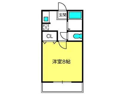 REDEAL武蔵藤沢(1K/1階)の間取り写真