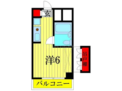 紫屋ビル(ワンルーム/1階)の間取り写真