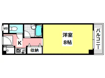 グランボア(ワンルーム/3階)の間取り写真