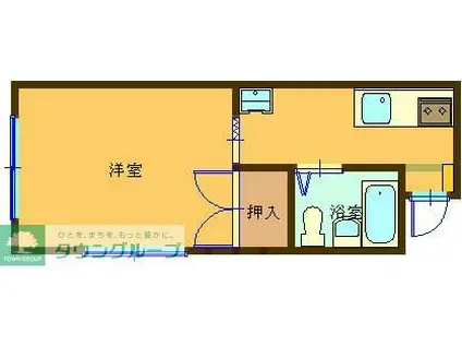 モンパレス国定第1-5号館(1K/1階)の間取り写真