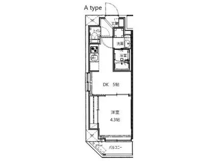 レアライズ町屋(1DK/3階)の間取り写真