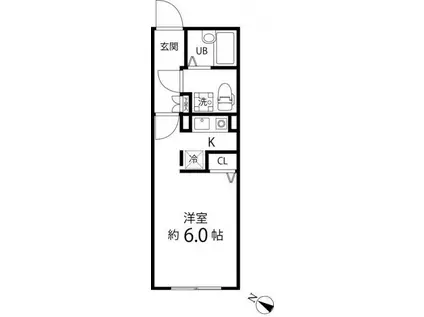 ブランシェ目黒(ワンルーム/3階)の間取り写真