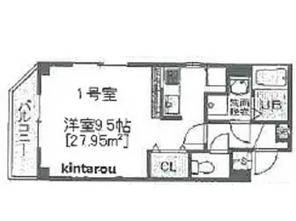 CAMPEONES(ワンルーム/4階)の間取り写真