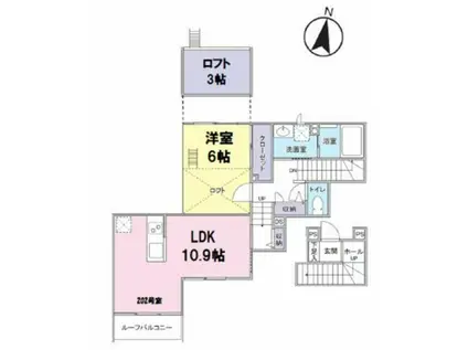 ALTAIR(1LDK/2階)の間取り写真