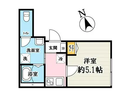 キャメル川口芝富士(1K/3階)の間取り写真