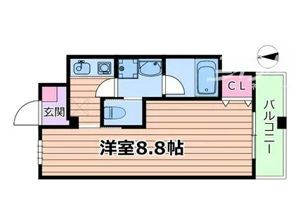 センコート パトル(1K/2階)の間取り写真