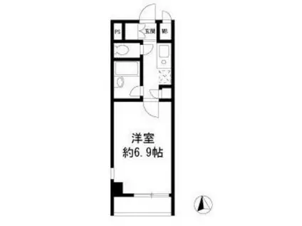 CASITA南長崎(1K/3階)の間取り写真