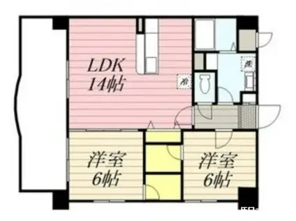 GOODHILL松島(2LDK/5階)の間取り写真