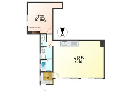 相生町テナント住居(1LDK/1階)の間取り写真