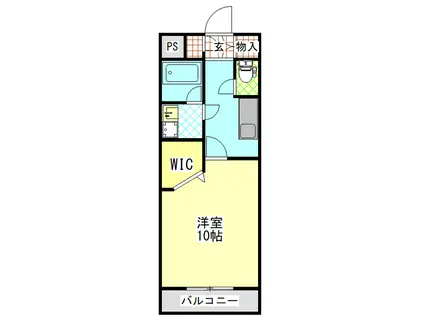 ZEROビル(1K/2階)の間取り写真