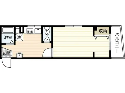 東雲本町88ビル(1DK/1階)の間取り写真