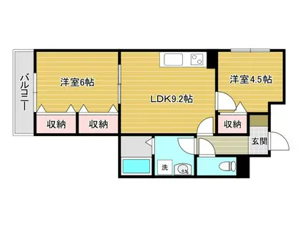 HEALING GRACE(2LDK/3階)の間取り写真