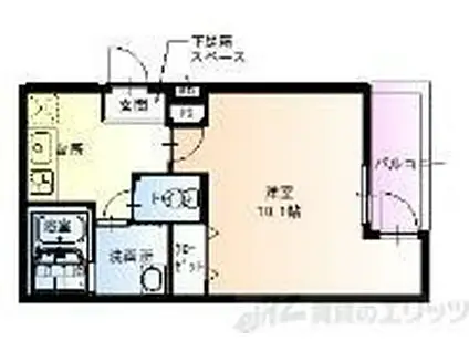 フジパレス垂水町(1K/1階)の間取り写真