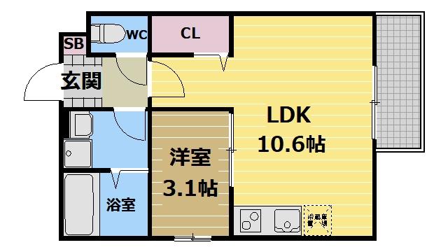 PABLO(1LDK/1階)の間取り写真