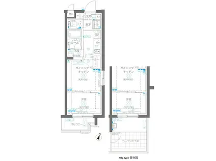 ZOOM蒲田イースト(1DK/1階)の間取り写真