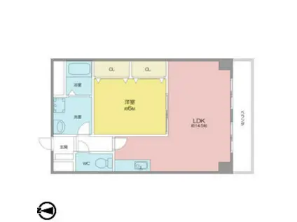 VG.TREE東棟(1LDK/5階)の間取り写真