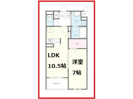 ル・ソレイユ(1LDK/1階)の間取り写真