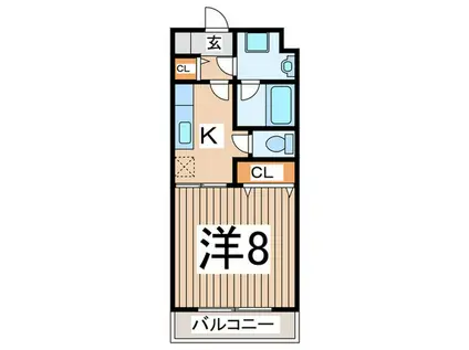 たんぽぽ館(1K/1階)の間取り写真