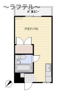ホワイトハウス(ワンルーム/2階)の間取り写真
