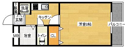 サドラーズウェルズ(1K/5階)の間取り写真