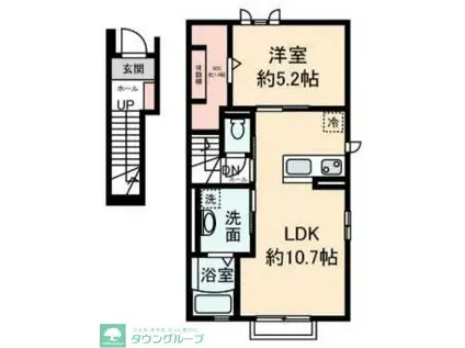 コリーナ狭山ヶ丘(1LDK/2階)の間取り写真