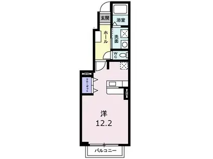 アビタシオンA(ワンルーム/1階)の間取り写真