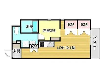 アルコ14(ワンルーム/8階)の間取り写真