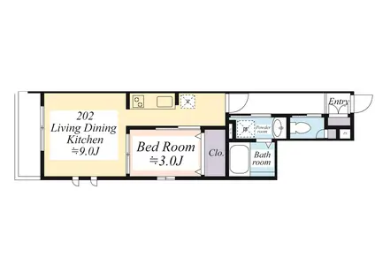 レステ アリエル(1LDK/1階)の間取り写真