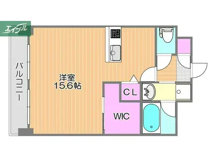 N・O医大南(ワンルーム/2階)の間取り写真