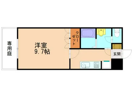 コンフォルテーヴォレ I(1K/1階)の間取り写真