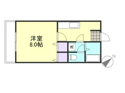 倉敷倶楽部(1K/4階)の間取り写真