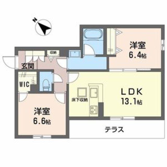 シャーメゾン グラニテ(2LDK/1階)の間取り写真