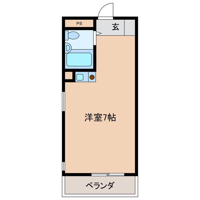エースフラッツ(ワンルーム/3階)の間取り写真