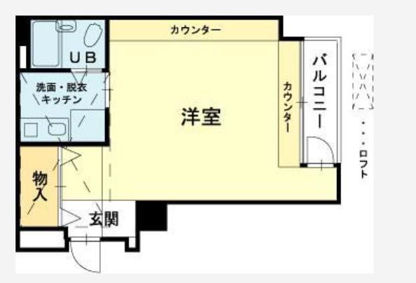 宝殿ヤングパレス2(ワンルーム/2階)の間取り写真
