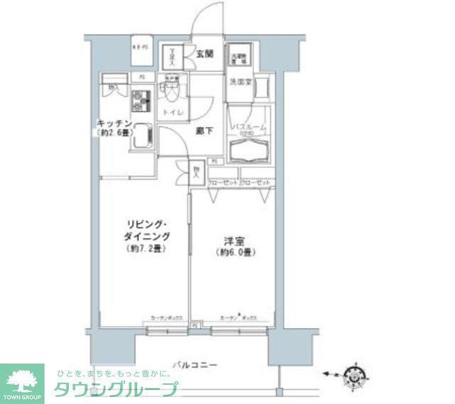 パークキューブ板橋本町(1LDK/13階)の間取り写真