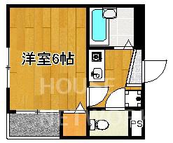 ジョイフル北村(1K/2階)の間取り写真