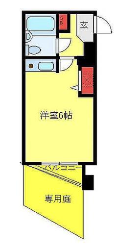 ライオンズマンション板橋本町(ワンルーム/1階)の間取り写真