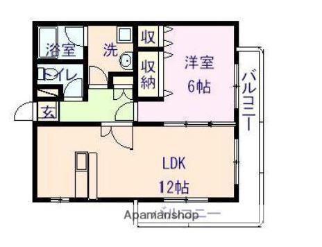 TPCマンションII(1LDK/3階)の間取り写真
