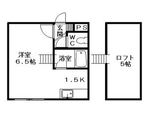 トレジャー平岸(1K/3階)の間取り写真