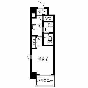 PURE RESIDENCE 名駅南(1K/7階)の間取り写真