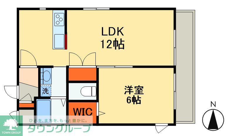 サンリーブ A(1LDK/2階)の間取り写真