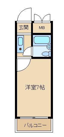 新大阪パート1(1K/3階)の間取り写真